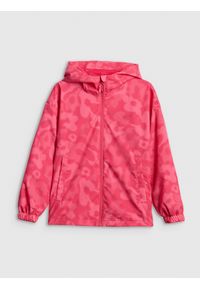 4f - 4F Kurtka przejściowa membrana 5000 dziewczęca - różowa 158 (12-13 lat). Okazja: na co dzień. Kolor: wielokolorowy. Sezon: lato. Styl: casual #1