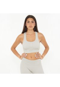 LEGEA - Crop top treningowy ICONIC. Kolor: szary. Materiał: nylon, elastan. Sport: fitness #1