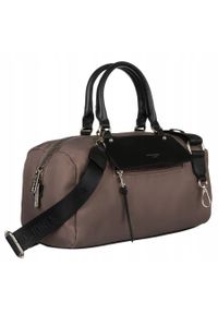 DAVID JONES - Bagietka khaki David Jones [DH] 6702-6. Kolor: brązowy. Wzór: aplikacja, gładki #1