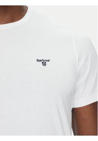 Barbour T-Shirt Essential Sports MTS0331WH11 Biały Tailored Fit. Kolor: biały. Materiał: bawełna #5