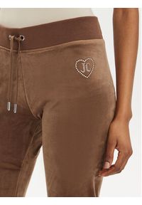 Juicy Couture Spodnie dresowe Rodeo Layla JCBBJ223823 Brązowy Regular Fit. Kolor: brązowy. Materiał: syntetyk #4