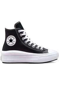 Adidasy Converse Chuck Taylor All Star Move Platform, Dla obu płci. Okazja: na co dzień. Kolor: czarny. Materiał: skóra ekologiczna, materiał. Obcas: na platformie. Model: Converse All Star