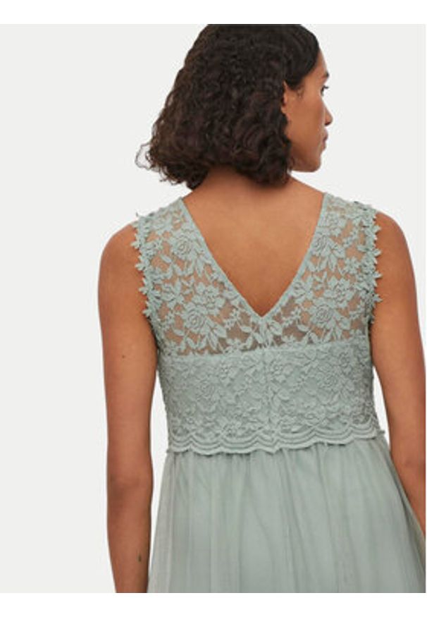 Vila Sukienka wieczorowa Lynnea 14052673 Zielony Regular Fit. Kolor: zielony. Materiał: syntetyk. Styl: wizytowy