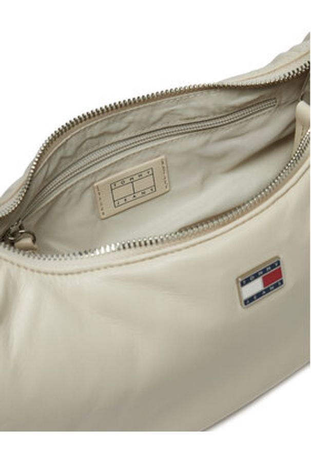 Tommy Jeans Torebka Tjw Pillow Shoulder Bag AW0AW16977 Beżowy. Kolor: beżowy. Materiał: skórzane