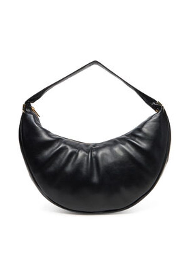 Calvin Klein Torebka Pinched Soft Crescent Lg LV04F3009G Czarny. Kolor: czarny. Materiał: skórzane