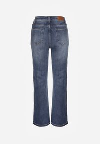 Renee - Niebieskie Proste Jeansy Regular Waist Fesalira. Okazja: na co dzień. Kolor: niebieski. Styl: casual, klasyczny #5