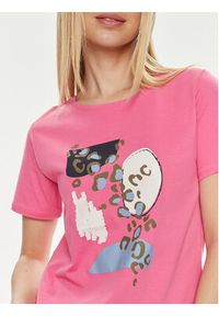 Fransa T-Shirt 20613466 Różowy Regular Fit. Kolor: różowy. Materiał: bawełna #5