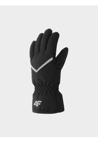 4f - Rękawice narciarskie Thinsulate© chłopięce - czarne. Kolor: czarny. Materiał: syntetyk, materiał. Technologia: Thinsulate. Sport: narciarstwo