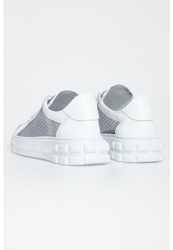 Sneakersy damskie skórzane CESARE CASADEI. Materiał: skóra