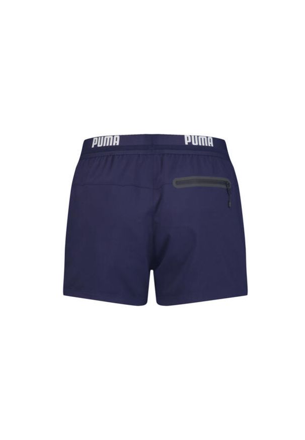 Męski Puma SWIM LOGO. Kolor: niebieski. Materiał: poliester. Długość: krótkie. Styl: sportowy