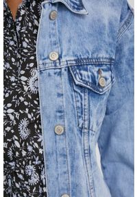 Answear Lab kurtka jeansowa answear.LAB X limitowana kolekcja festiwalowa BE BRAVE damska przejściowa. Kolor: niebieski. Materiał: jeans. Styl: wakacyjny #2