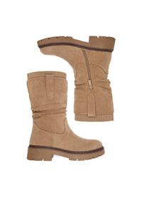Clara Barson Botki CEO-WS6332-01 Beżowy. Kolor: beżowy. Materiał: materiał