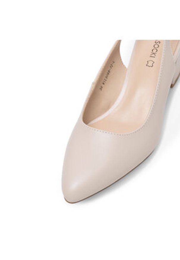 Lasocki Czółenka WYL3095-7Z-L Beżowy. Kolor: beżowy. Materiał: skóra