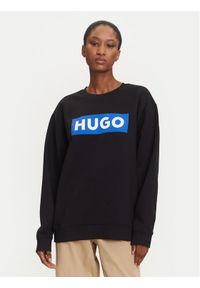 Hugo - HUGO Bluza Classic 50522425 Czarny Relaxed Fit. Kolor: czarny. Materiał: bawełna