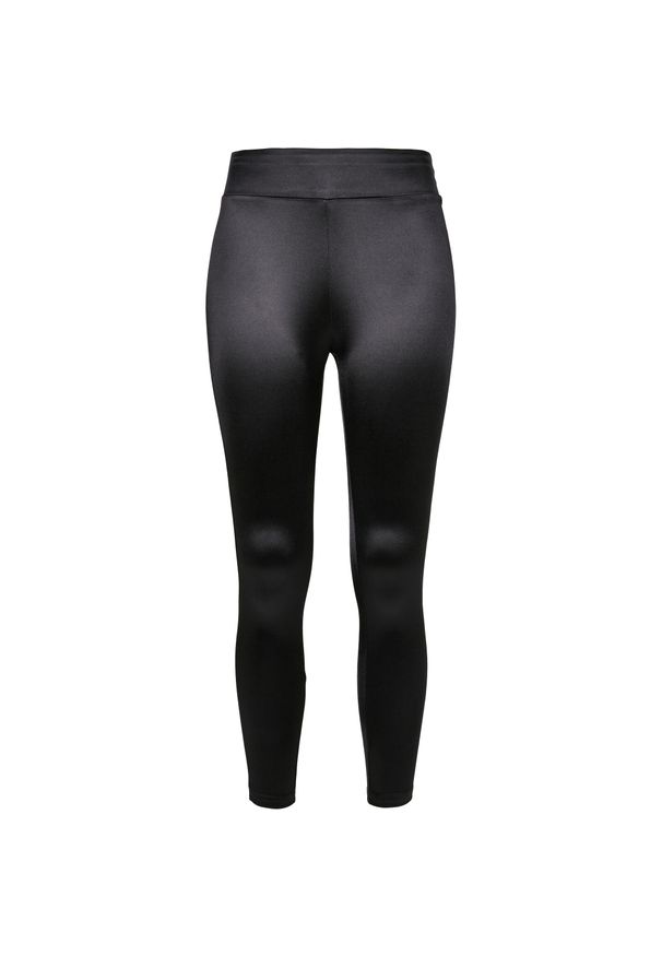 Legginsy damskie Urban Classics shiny high waist (grandes tailles). Stan: podwyższony. Kolor: czarny