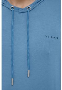 Ted Baker Bluza piżamowa męska gładka. Kolor: niebieski. Materiał: dzianina. Długość: długie. Wzór: gładki #2