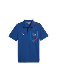 Polo Puma BMW MMS. Typ kołnierza: polo. Kolor: niebieski. Materiał: materiał. Styl: sportowy #1