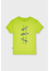 Mayoral - T-shirt dziecięcy. Okazja: na co dzień. Kolor: żółty, zielony, wielokolorowy. Materiał: bawełna, dzianina. Wzór: nadruk. Styl: casual #1