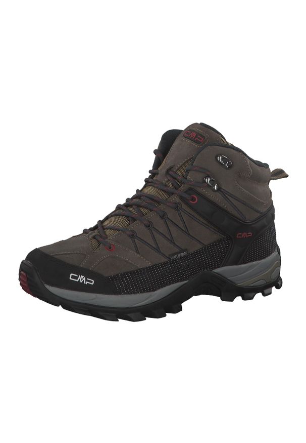 Buty trekkingowe męskie CMP Rigel Mid. Zapięcie: sznurówki. Kolor: wielokolorowy, czarny, szary, brązowy. Materiał: syntetyk, materiał. Szerokość cholewki: normalna. Sport: turystyka piesza