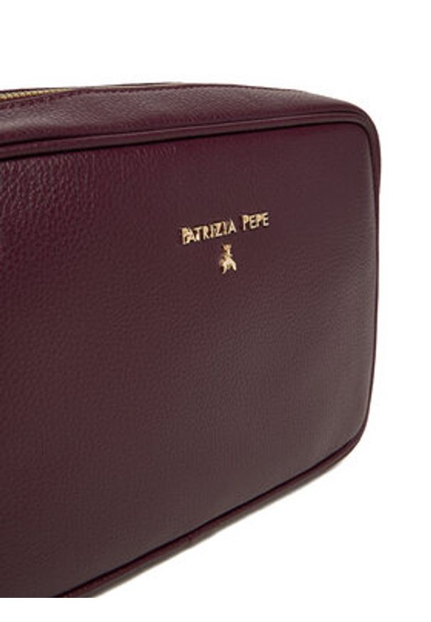 Patrizia Pepe Torebka CB8985/L001-M536 Bordowy. Kolor: czerwony. Materiał: skórzane