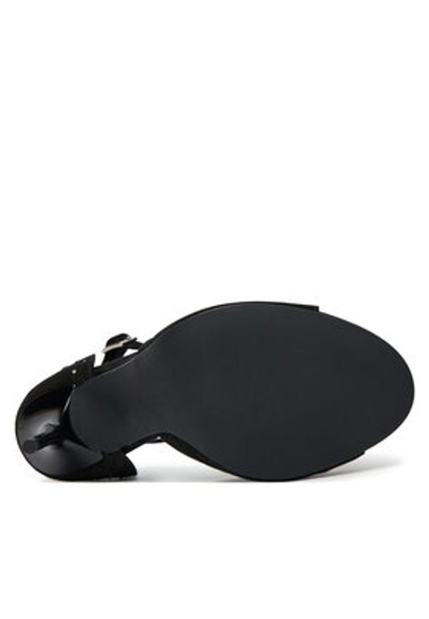 Love Moschino - LOVE MOSCHINO Sandały JA16119G0MJA0000 Czarny. Kolor: czarny. Materiał: zamsz, skóra