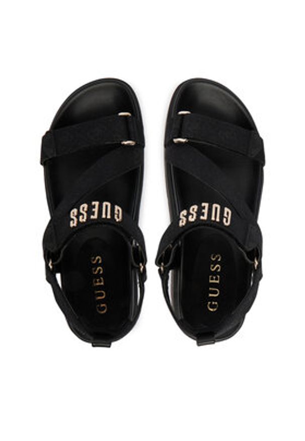 Guess Sandały FLJFTT FAL03 Czarny. Kolor: czarny. Materiał: materiał