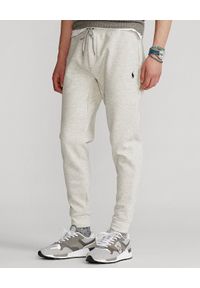 Ralph Lauren - RALPH LAUREN - Szare spodnie dresowe Jogger. Kolor: szary. Materiał: dresówka. Wzór: haft