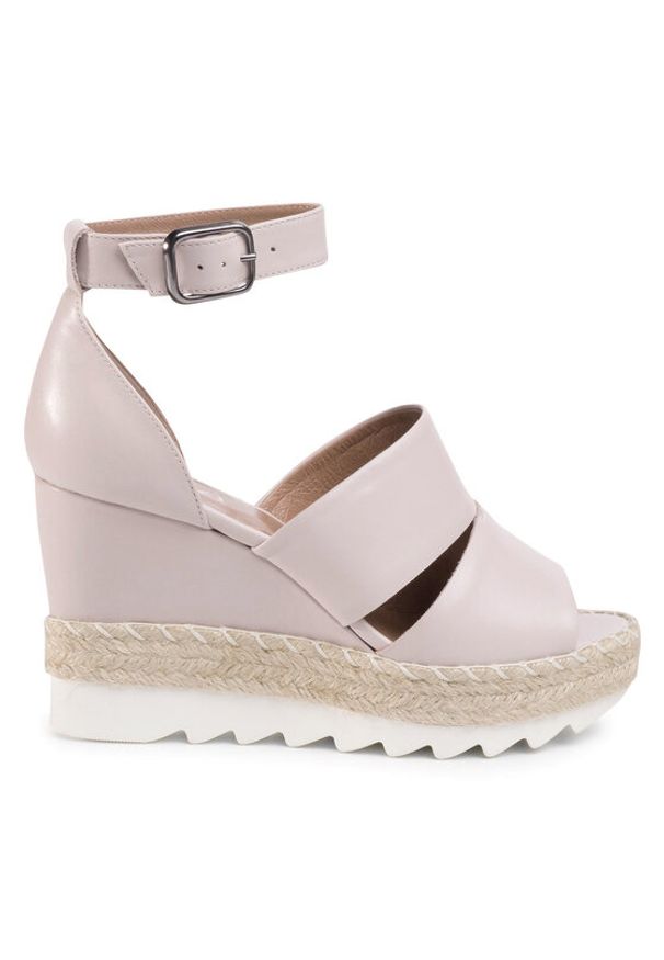 QUAZI Espadryle QZ-15-04-000588 Beżowy. Kolor: beżowy. Materiał: skóra