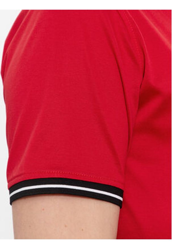 Karl Lagerfeld - KARL LAGERFELD Polo 745080 541200 Czerwony Regular Fit. Typ kołnierza: polo. Kolor: czerwony. Materiał: bawełna