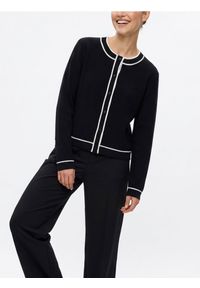 Sinsay - Kardigan z kontrastową lamówką - czarny. Kolor: czarny #1