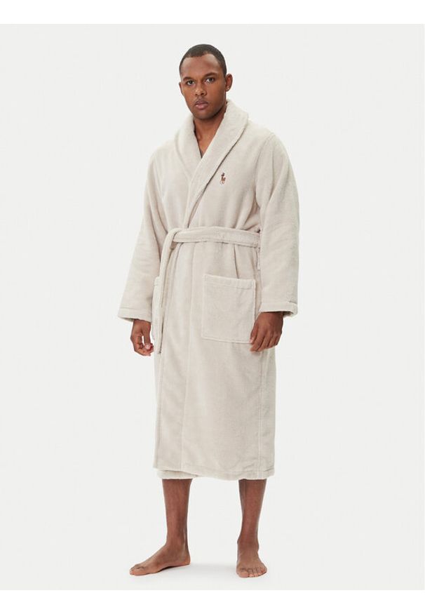 Polo Ralph Lauren Szlafrok 7,149E+11 Beżowy. Typ kołnierza: polo. Kolor: beżowy. Materiał: bawełna