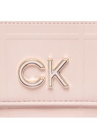 Calvin Klein Torebka Re-Lock Dbl Xbody W/Flap Quilt K60K609686 Różowy. Kolor: różowy. Materiał: skórzane