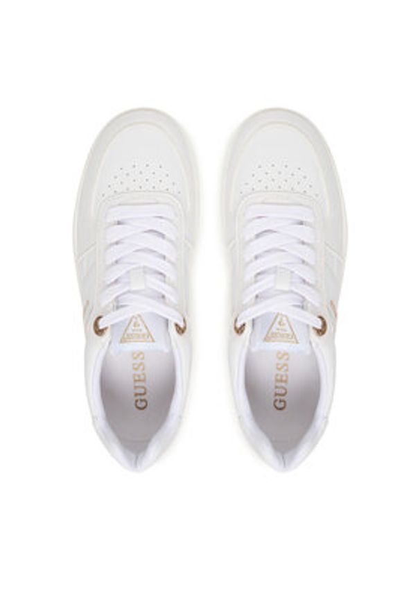 Guess Sneakersy FLPNAM ELE12 Biały. Kolor: biały. Materiał: skóra
