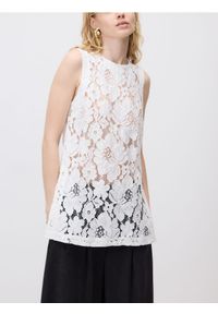 Reserved - Strukturalna bluzka z bawełną - złamana biel. Materiał: bawełna #1