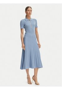 MICHAEL Michael Kors Sukienka dzianinowa MT5834F33D Błękitny Regular Fit. Kolor: niebieski. Materiał: wiskoza #1