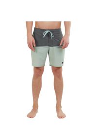 Szorty plażowe męskie FUNDANGO Morris Boardshort. Okazja: na plażę. Kolor: zielony, wielokolorowy, szary. Materiał: bawełna, poliester