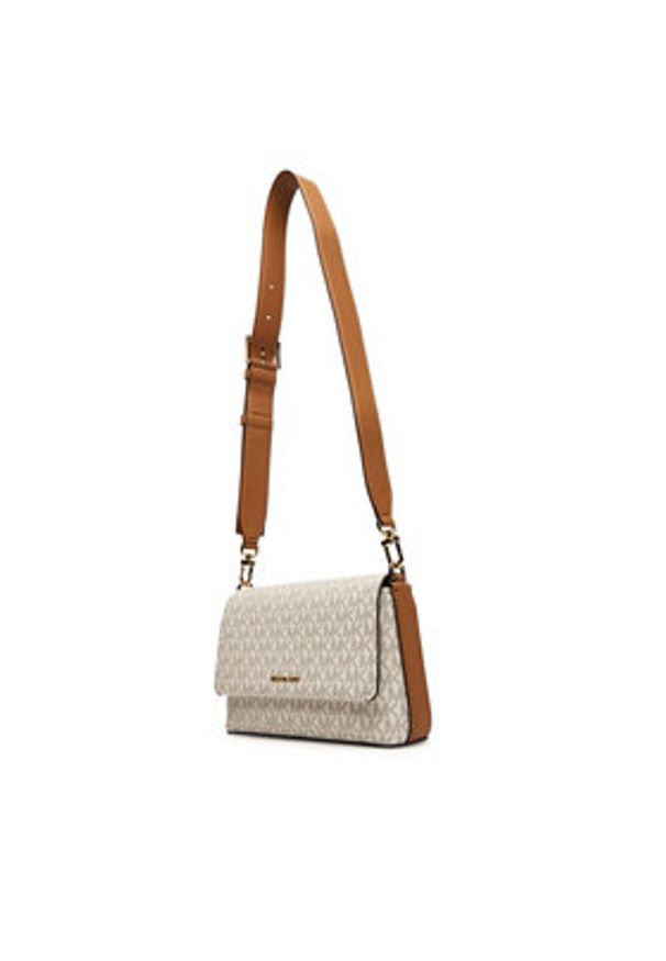 MICHAEL Michael Kors Torebka Nessa 30T5G8ZM1B Beżowy. Kolor: beżowy. Materiał: skórzane