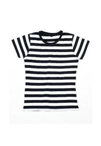 MANTIS - T-shirt Damski W Paski. Kolor: czarny, biały, wielokolorowy. Wzór: paski. Sport: turystyka piesza #1