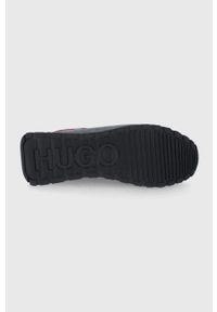 Hugo Buty Cubite kolor czarny. Nosek buta: okrągły. Zapięcie: sznurówki. Kolor: czarny. Materiał: guma