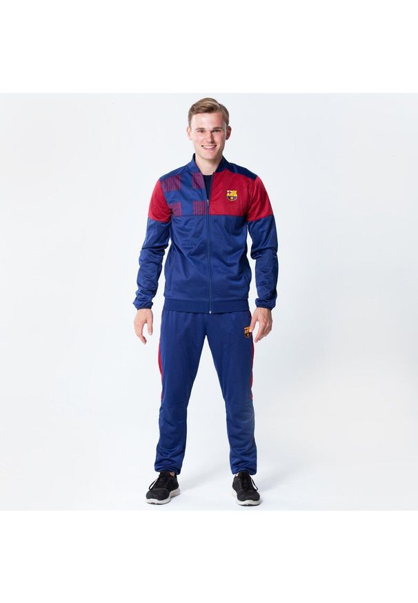 Dres piłkarski dla dorosłych FC Barcelona 21/22. Kolor: czerwony, niebieski, wielokolorowy. Materiał: dresówka. Sport: piłka nożna