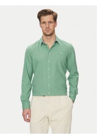 Blend Koszula 20717859 Zielony Regular Fit. Kolor: zielony. Materiał: len, wiskoza