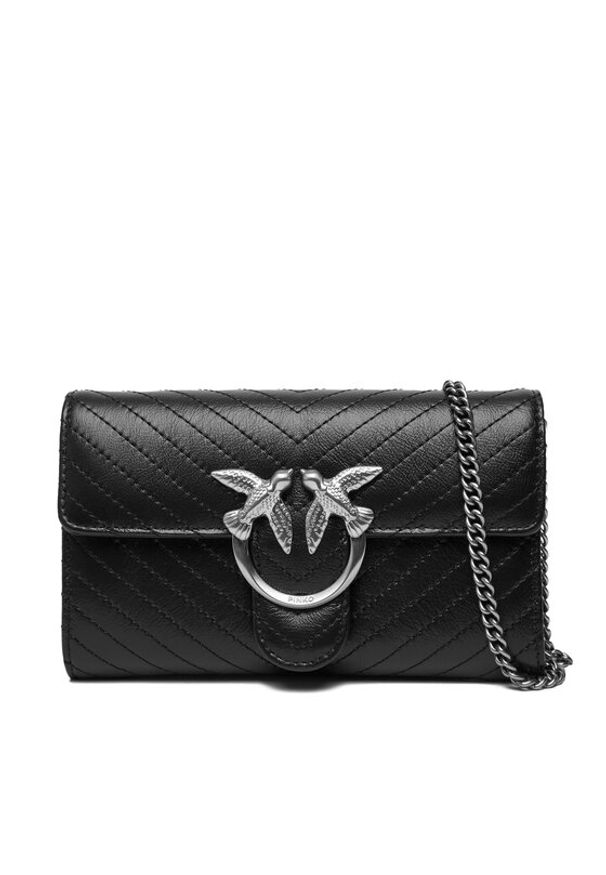 Pinko - PINKO Torebka Love One Wallet Light AI 25-26 PLTT 105344 A2JC Czarny. Kolor: czarny. Materiał: skórzane