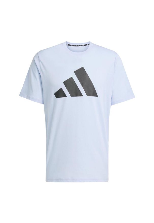 Adidas - Koszulka treningowa Train Essentials Feelready Logo. Kolor: niebieski, wielokolorowy, czarny. Materiał: materiał