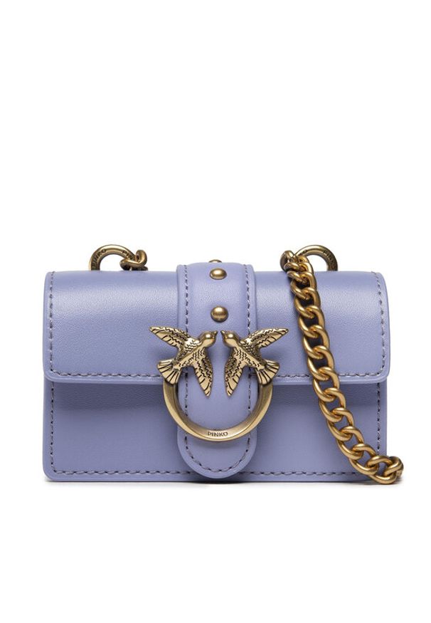 Pinko Torebka Love Micro Simply AI 22-23 PLTT 1P22XN Y5H7 Fioletowy. Kolor: fioletowy. Materiał: skórzane