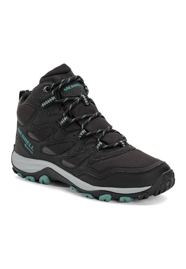 Givova - Buty turystyczne damskie Merrell West Rim Sport Mid GTX. Kolor: czarny. Styl: sportowy