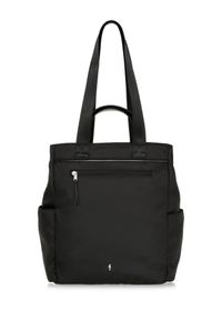 Ochnik - Czarna torebka - plecak. Kolor: czarny. Materiał: skórzane. Rodzaj torebki: na ramię #1