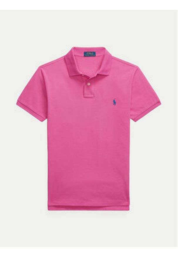 Polo Ralph Lauren Polo 710536856447 Różowy Slim Fit. Typ kołnierza: polo. Kolor: różowy. Materiał: bawełna