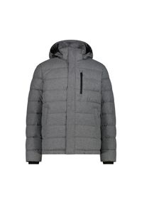 Kurtka puchowa z kapturem na zamek Sorona CMP. Typ kołnierza: kaptur. Kolor: szary. Materiał: puch. Sport: turystyka piesza #1