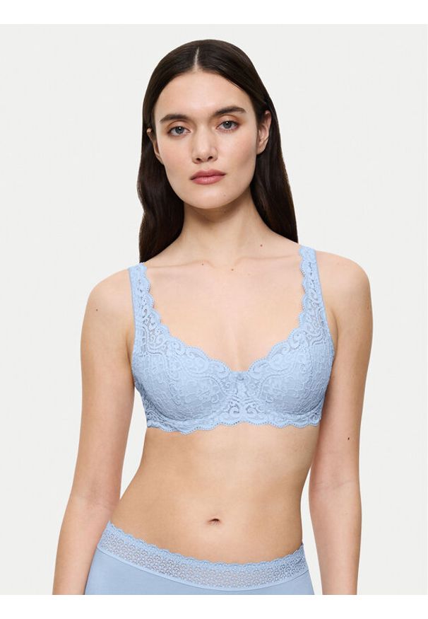 Triumph Biustonosz z fiszbiną Amourette 10209584 Błękitny. Kolor: niebieski. Materiał: syntetyk