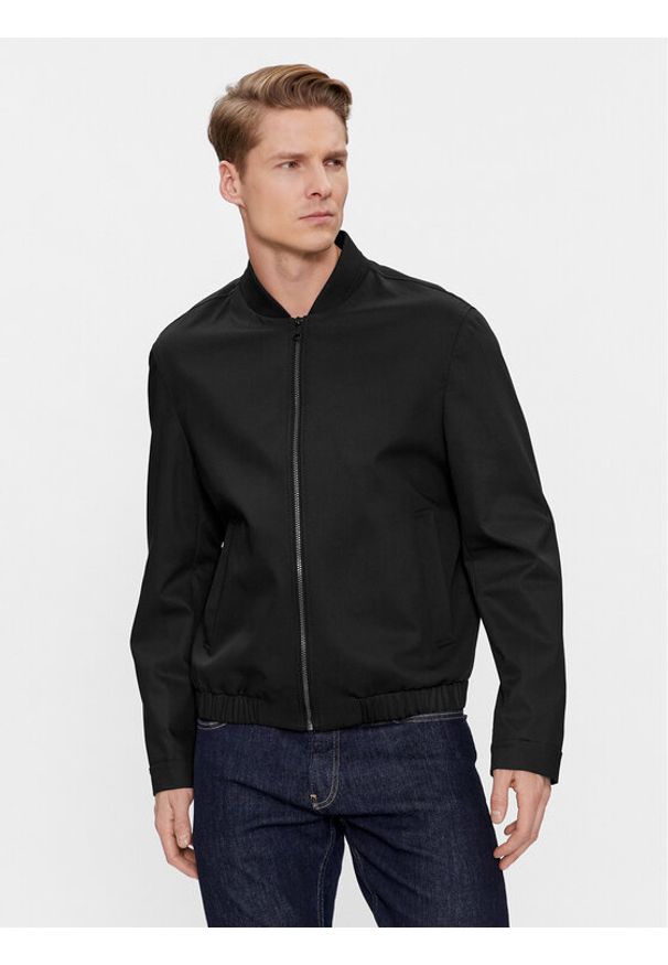 Calvin Klein Kurtka bomber K10K112074 Czarny Regular Fit. Kolor: czarny. Materiał: wiskoza, syntetyk